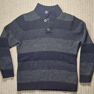 LL Bean 100% Lambs Wool Sweater Men Sz  Lrg Henley Knit Pullover